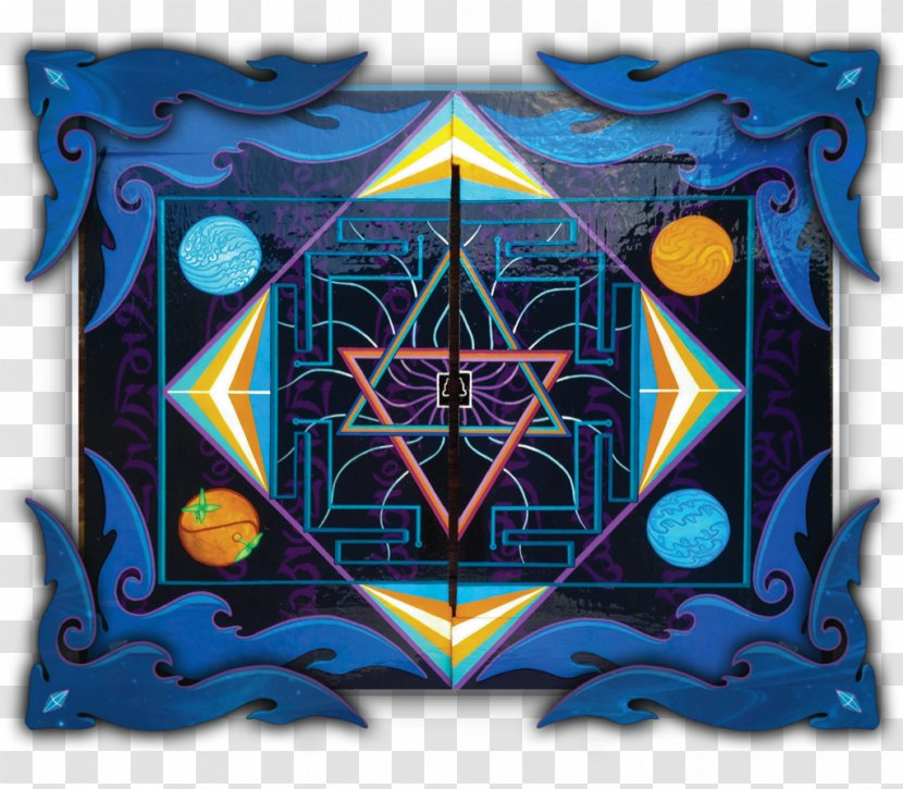 Art Cobalt Blue Symmetry Pattern - Yantra Transparent PNG