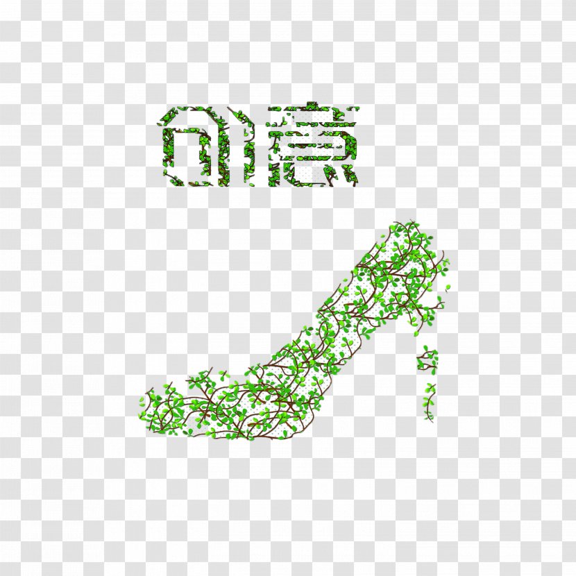 Poster Creativity - Green - Plant Heels Transparent PNG