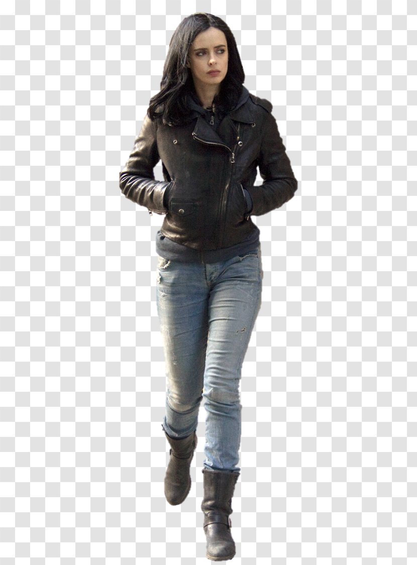 Krysten Ritter Jessica Jones Female Leather Jacket Character - Frame Transparent PNG