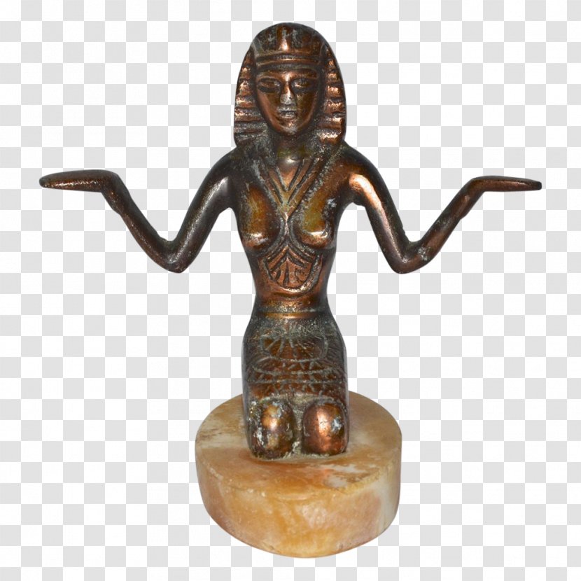 Ancient Egypt Sculpture Spelter Statue - Brass - Pharaoh Transparent PNG