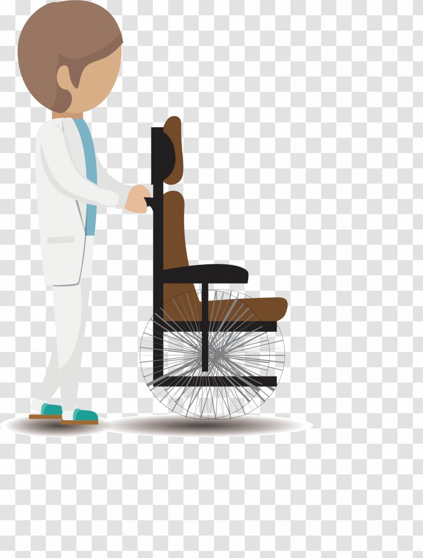 Physician Wheelchair - Floor - Doctor At Work Transparent PNG