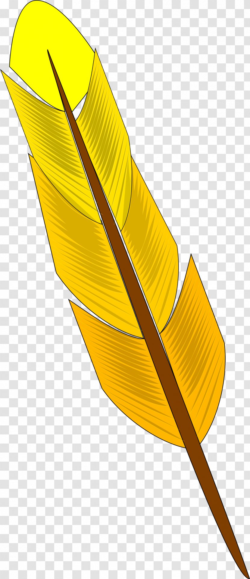 Feather Yellow Clip Art - Royaltyfree Transparent PNG
