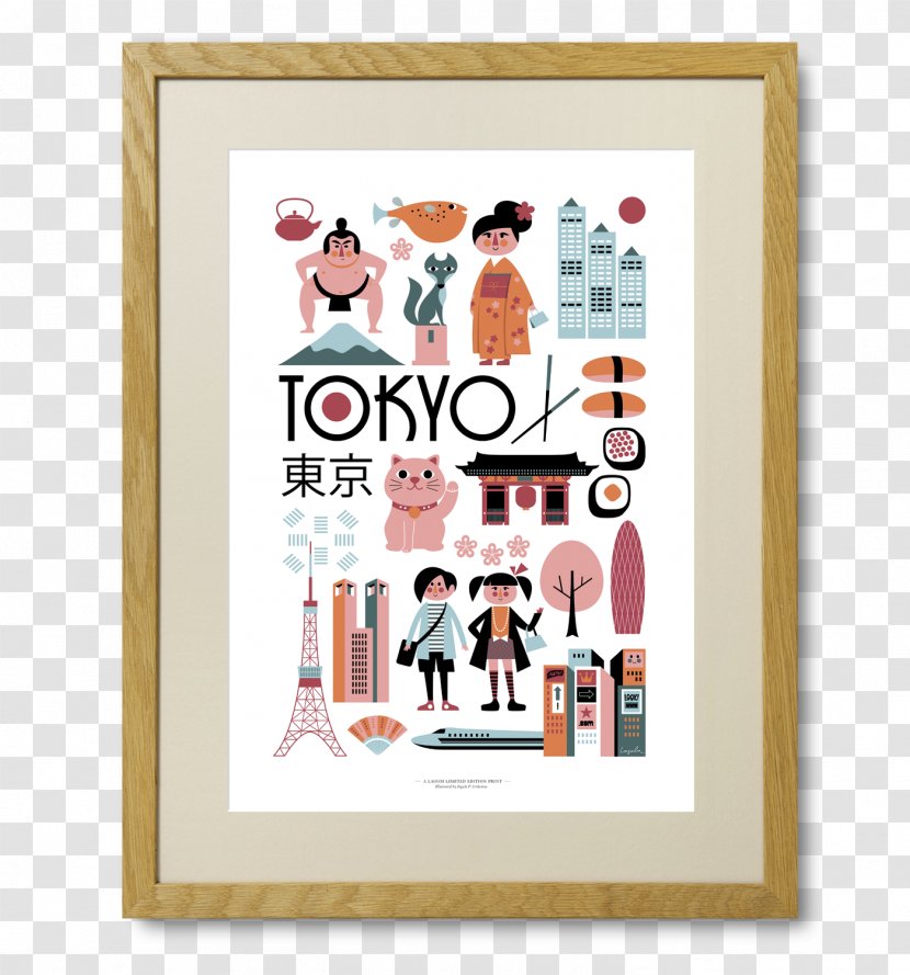 Poster Illustrator Tokyo - Picture Frame - Posters Promoting Home Decorative Pattern Transparent PNG
