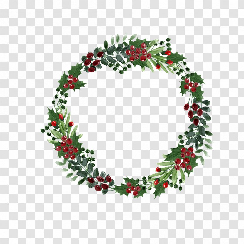 Wreath Christmas Ornament Day Holly Garland - Plant - Oss Symbol Transparent PNG