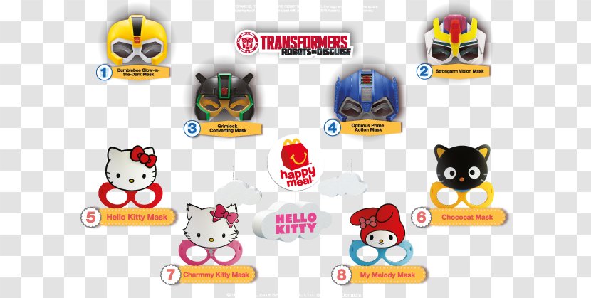 Happy Meal My Melody Toy McDonald's Hello Kitty - Transformers 3 Movie Set Transparent PNG
