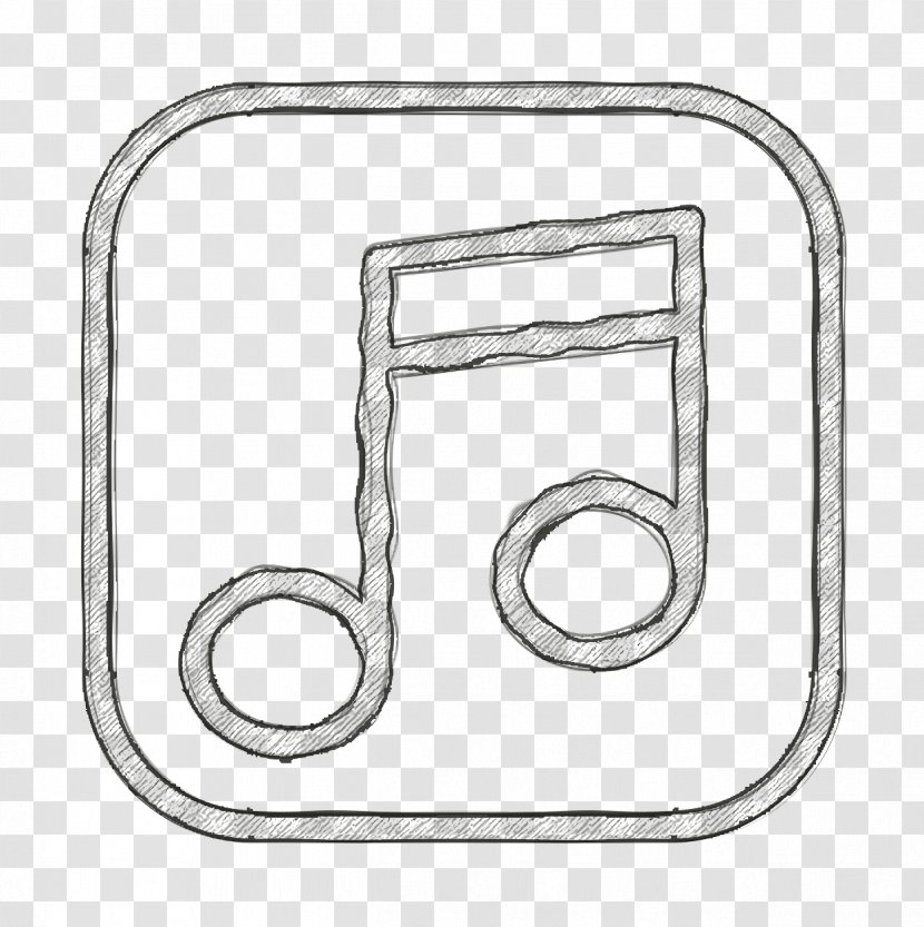 Music Icon Player Essential Set - Line Art Transparent PNG