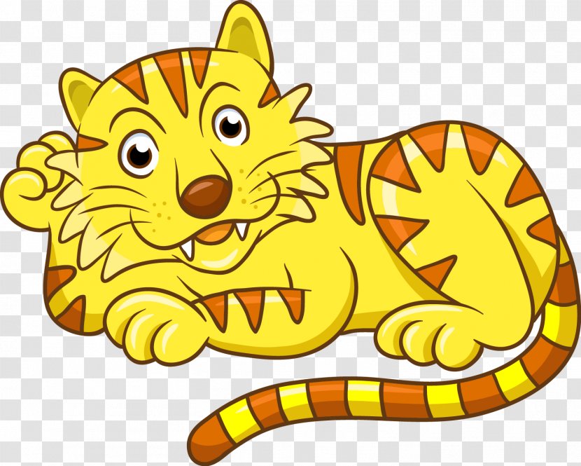 Tiger Jigsaw Puzzle Whiskers Cat - Big Cats - Vector Cartoon Transparent PNG