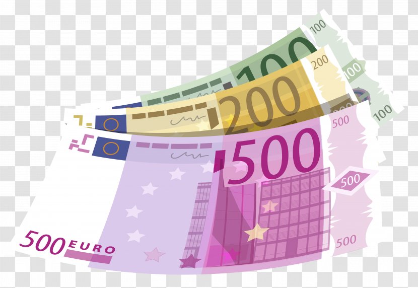 Euro Banknotes Clip Art - Saving Transparent PNG