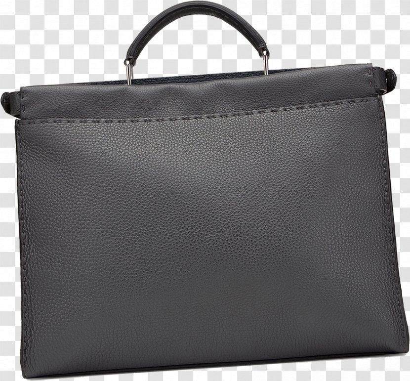 Briefcase Handbag Fendi Leather - Black - Bag Transparent PNG