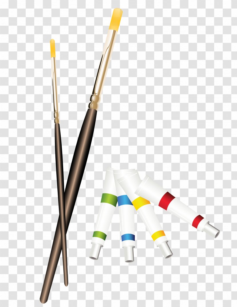 Euclidean Vector Painting Paintbrush - Palette - Pen Transparent PNG