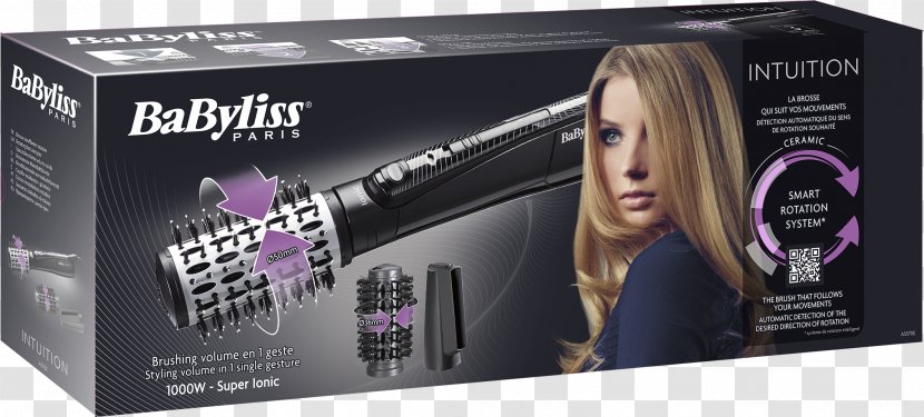 Hairbrush BaByliss AS570E Intuition Warmluftbürste Hardware/Electronic BEliss 2735E - Babyliss Airstyler As551e - Hair StylerLilac/metallic AS551EInvit Transparent PNG