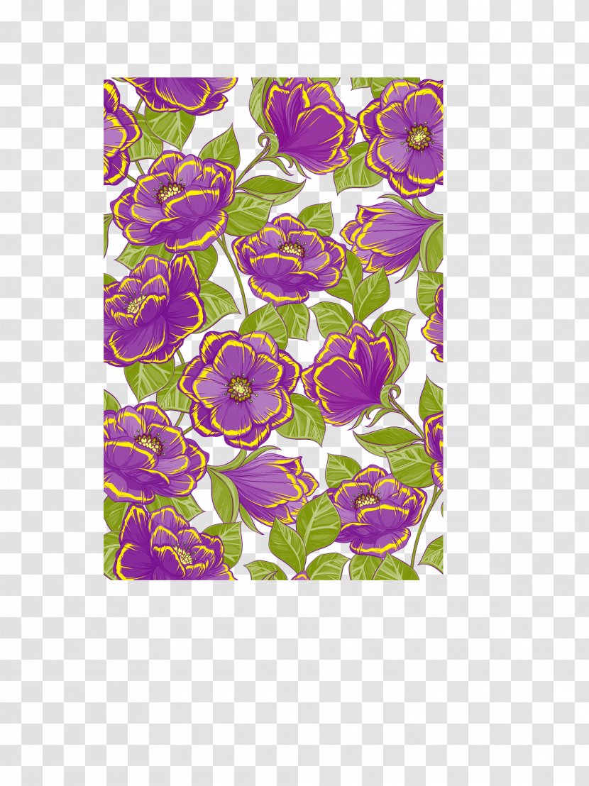 Purple Flower Floral Design - Flora - Background Transparent PNG