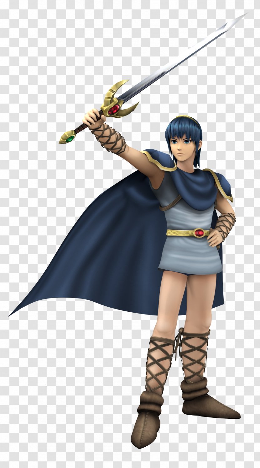 Fire Emblem: Ankoku Ryū To Hikari No Tsurugi Super Smash Bros. Brawl Marth Wii Nintendo Entertainment System - Figurine Transparent PNG