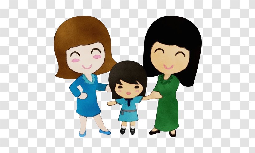 Cartoon People Animated Friendship Sharing - Animation Interaction Transparent PNG