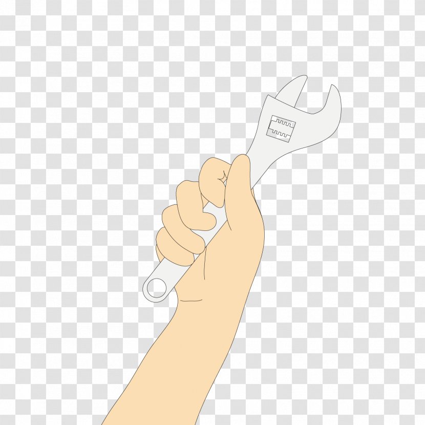 Spoon Thumb Hand Model Fork - Vector Wrench Transparent PNG
