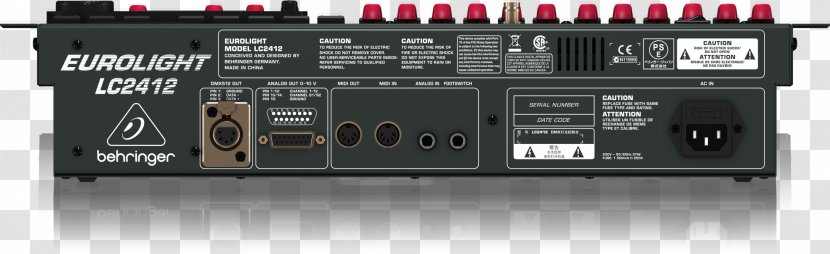 Behringer Eurolight LC2412 DMX512 Lighting Control Console - Cartoon - Frame Transparent PNG