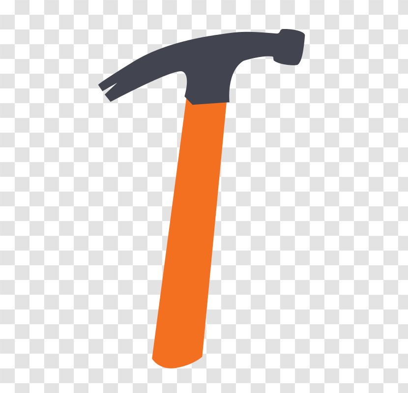 Hammer Tool Free Content Clip Art - Orange - Hammering Cliparts Transparent PNG