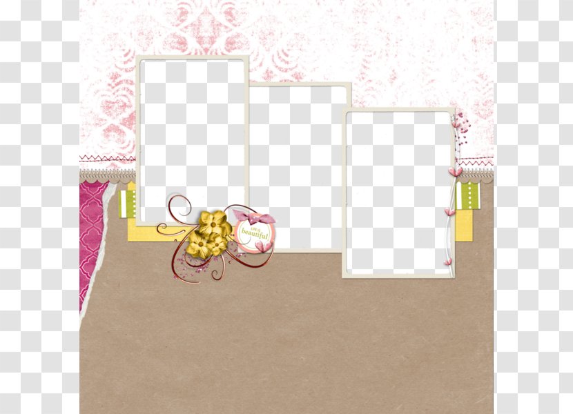 Download - Yellow - Love Pattern Border Transparent PNG