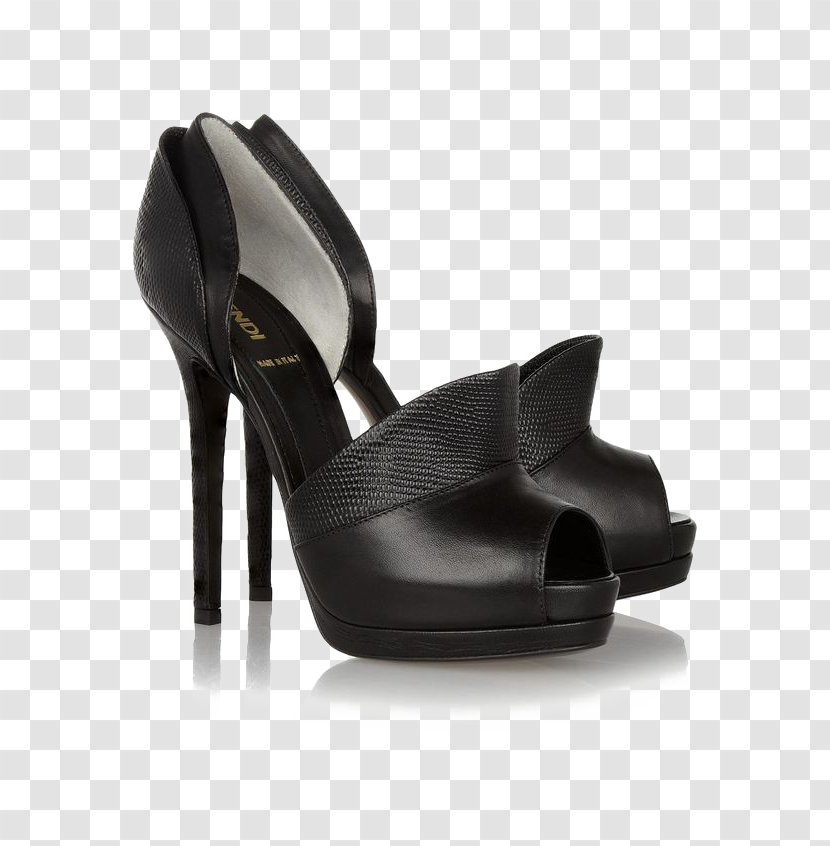 High-heeled Footwear Court Shoe Sandal - Black High Heels Transparent PNG