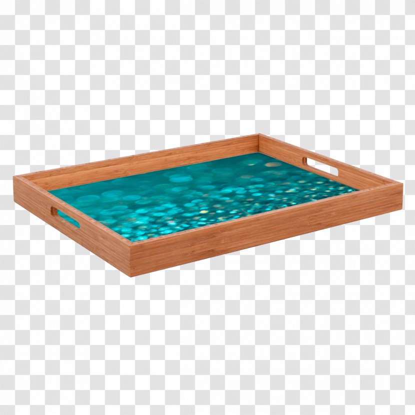 Wood Tray Rectangle /m/083vt Turquoise - Deny Designs Transparent PNG