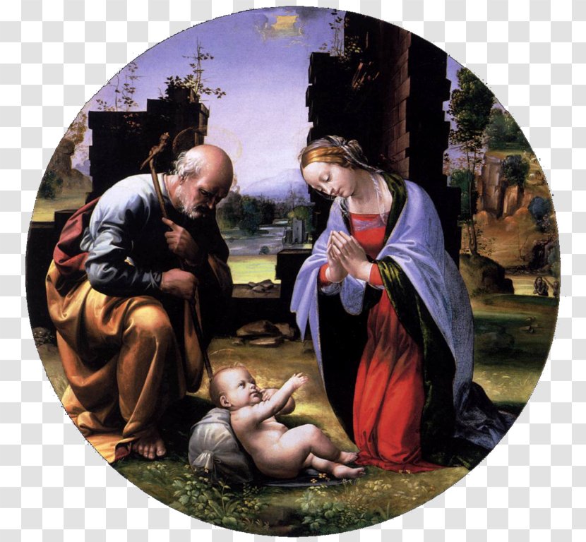 The Virgin And Child With St. Anne John Baptist St Jerome In Wilderness Galleria Borghese - Leonardo Da Vinci - Painting Transparent PNG