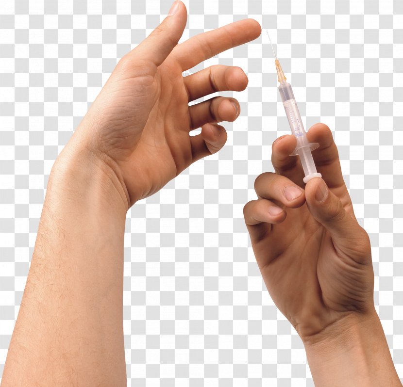 Syringe Injection Clip Art - Image Resolution - In Hand Transparent PNG