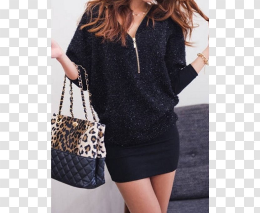 Little Black Dress T-shirt Sleeve Miniskirt - Sweater - Fashion Cloak Transparent PNG