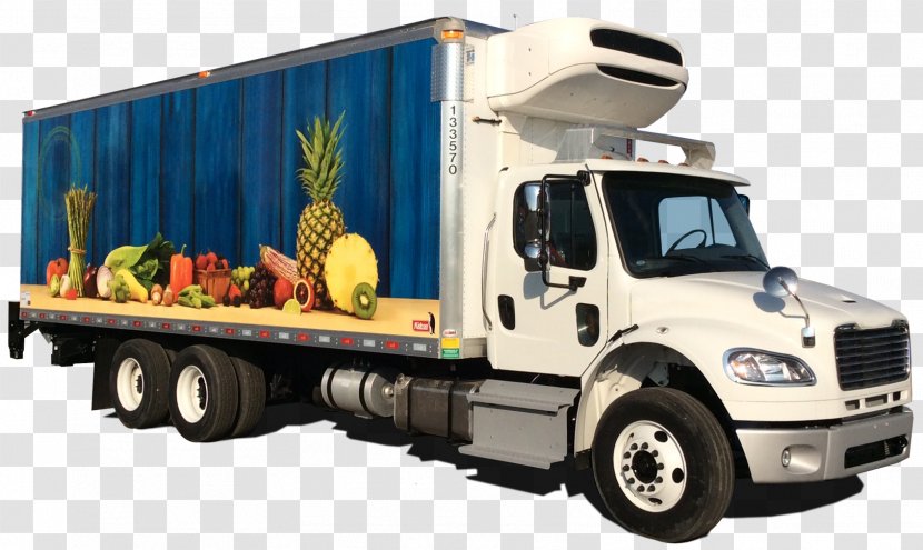 Car Commercial Vehicle Refrigerator Truck Trailer - Automotive Exterior - Fresh Food Distribution Transparent PNG