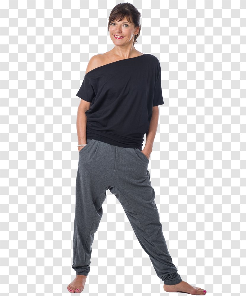 Jeans T-shirt Sweatpants Gym Shorts - Standing - Aerobic Dance Transparent PNG