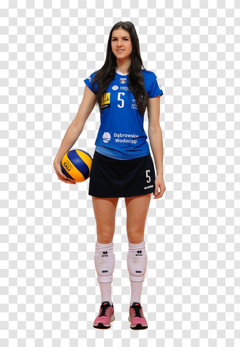 Marta Ciesiulewicz MKS Dąbrowa Górnicza Cheerleading Uniforms Orlen Liga Volleyball - Watercolor Transparent PNG