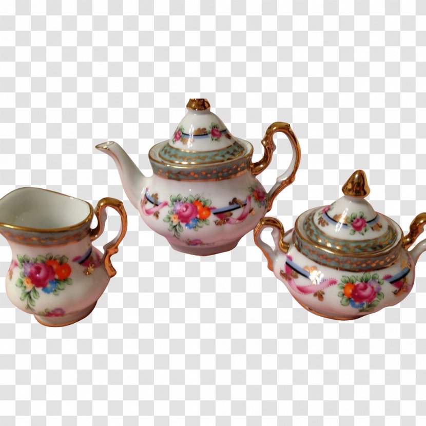 Saucer Kettle Porcelain Teapot Pottery - Hand Painted Teacup Transparent PNG