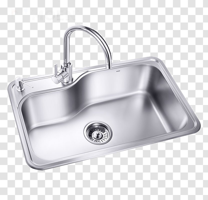 Moen Sink Kitchen Tap Stainless Steel - Single Transparent PNG