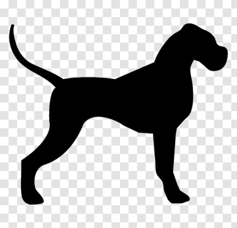 Great Dane Dog Breed Sticker Wall Decal - Black And White - Silhouette Transparent PNG