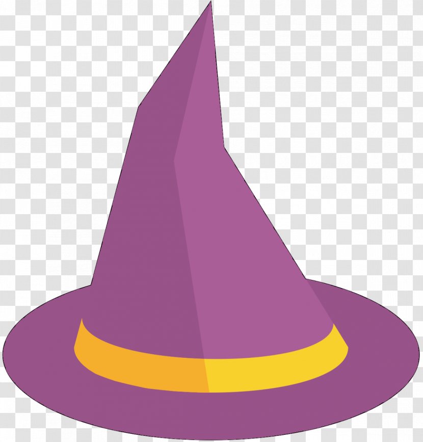 Clip Art Hat Product Design Purple Cone - Witch - Headgear Transparent PNG