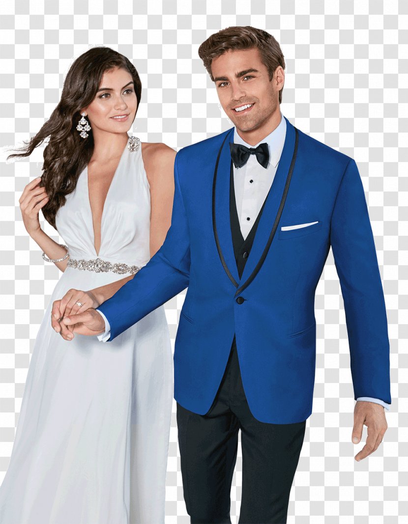 Tuxedo Suit Prom Blue Dress - Gown Transparent PNG