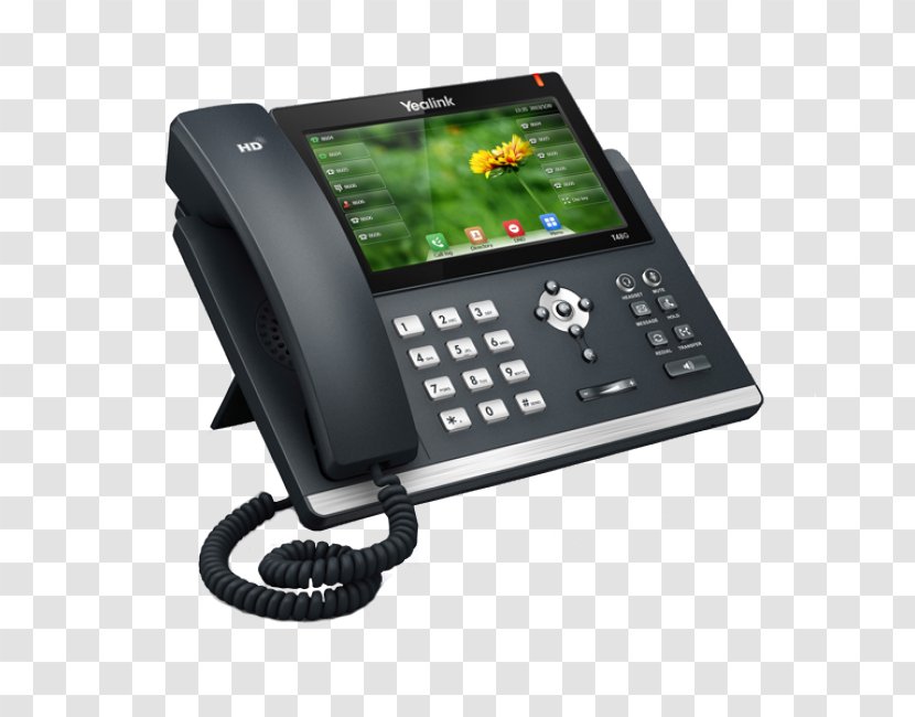 VoIP Phone Yealink SIP-T48G Session Initiation Protocol Voice Over IP Telephone - Ethernet - 3cx System Transparent PNG