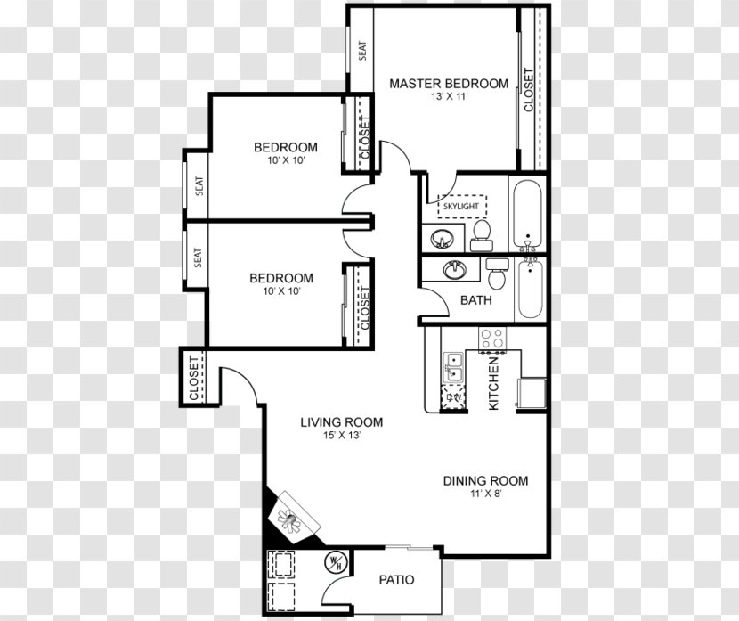 Martinique Bay Apartments Floor Plan Green Valley House - Paper - 2D Transparent PNG