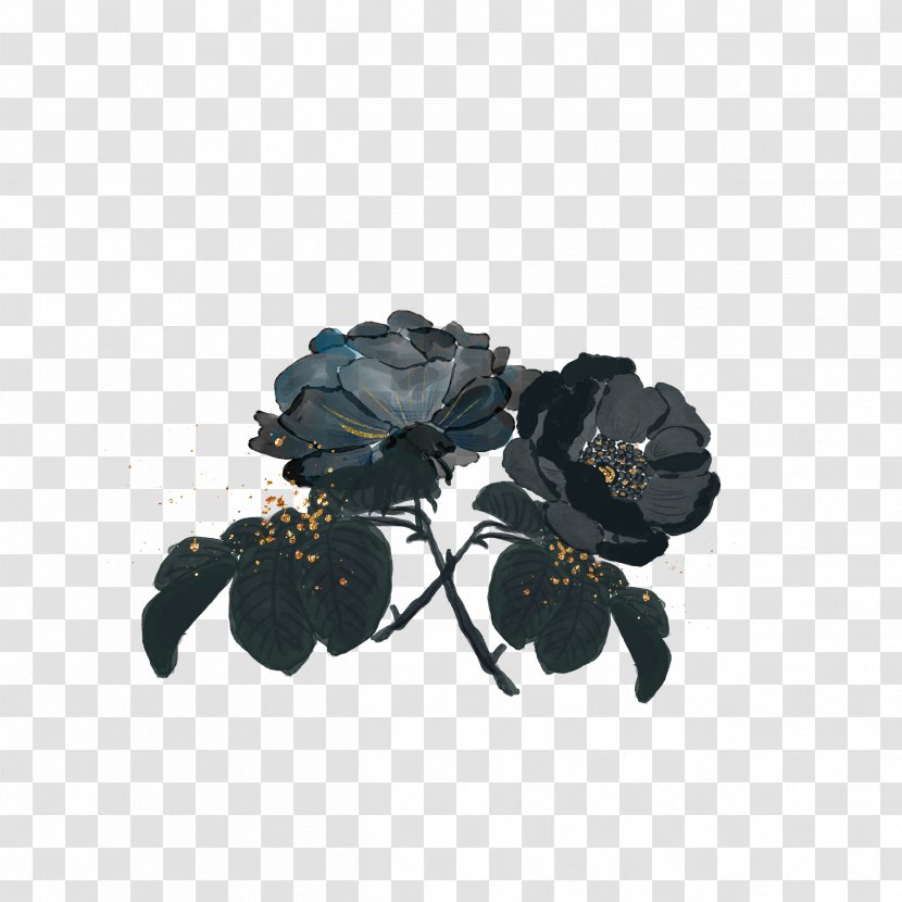Wedding Invitation Black Rose - Creative Market - Painted Roses Transparent PNG