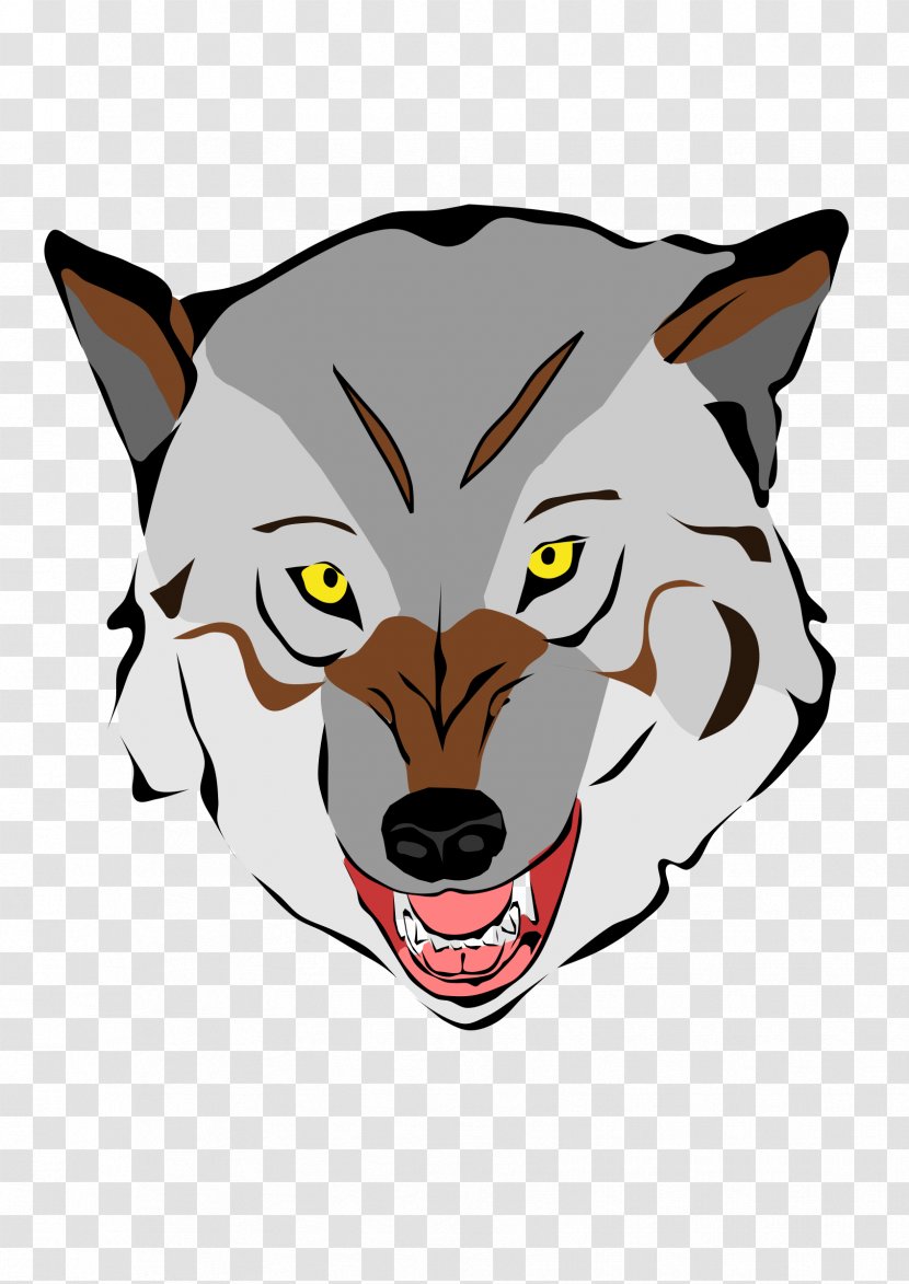 Gray Wolf Cartoon Animation Clip Art - Royaltyfree - Dog Mask Cliparts Transparent PNG