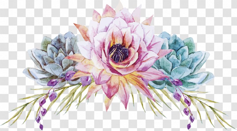Watercolor Painting Floral Design Wedding Flower - Floristry - Hand-painted Flowers Vector Transparent PNG