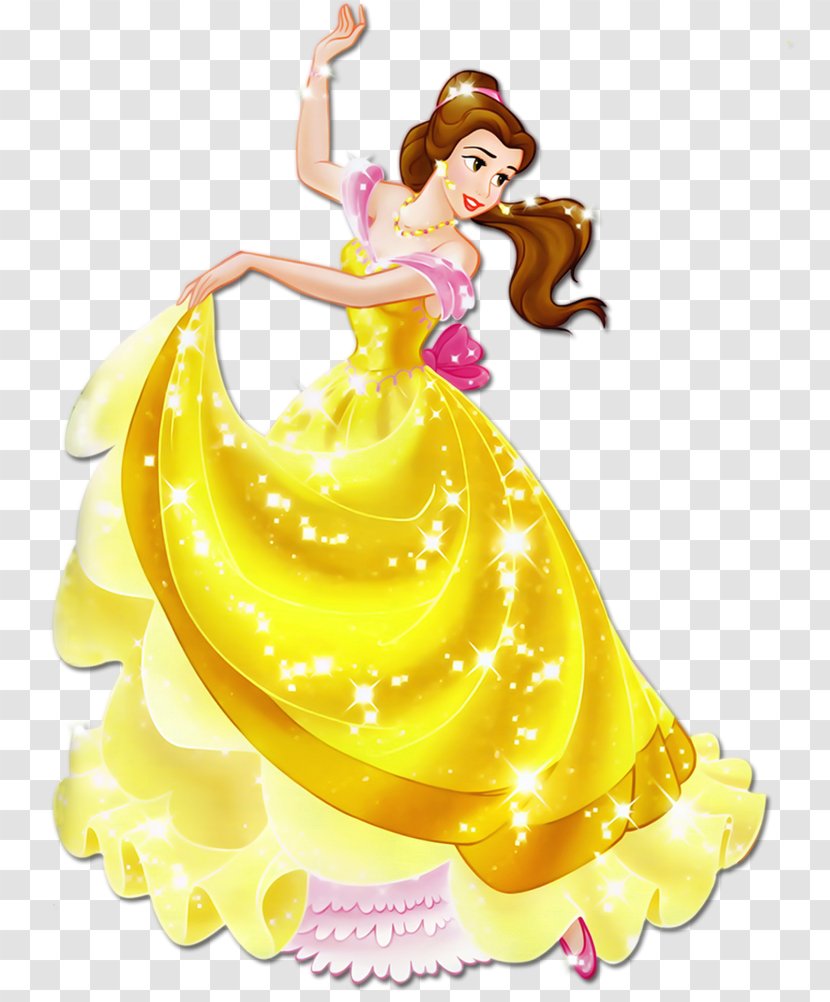 Snow White Belle Ariel Princess Aurora Beast - Yellow - Beautifully Picture Clipart Transparent PNG