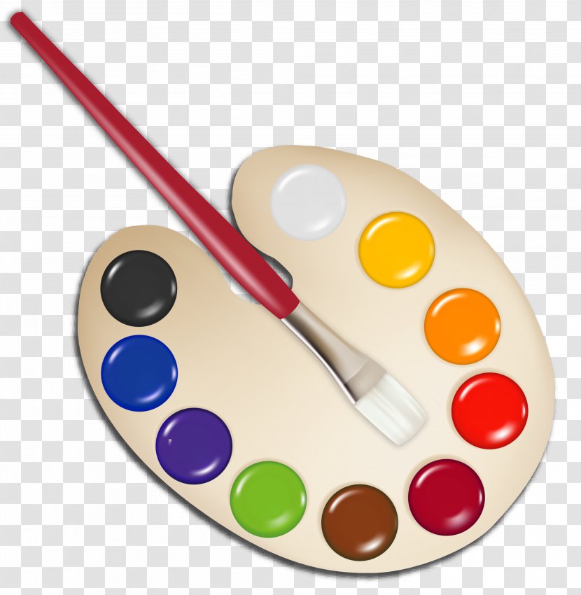 Palette Paintbrush Clip Art - Paint - Cliparts Transparent PNG