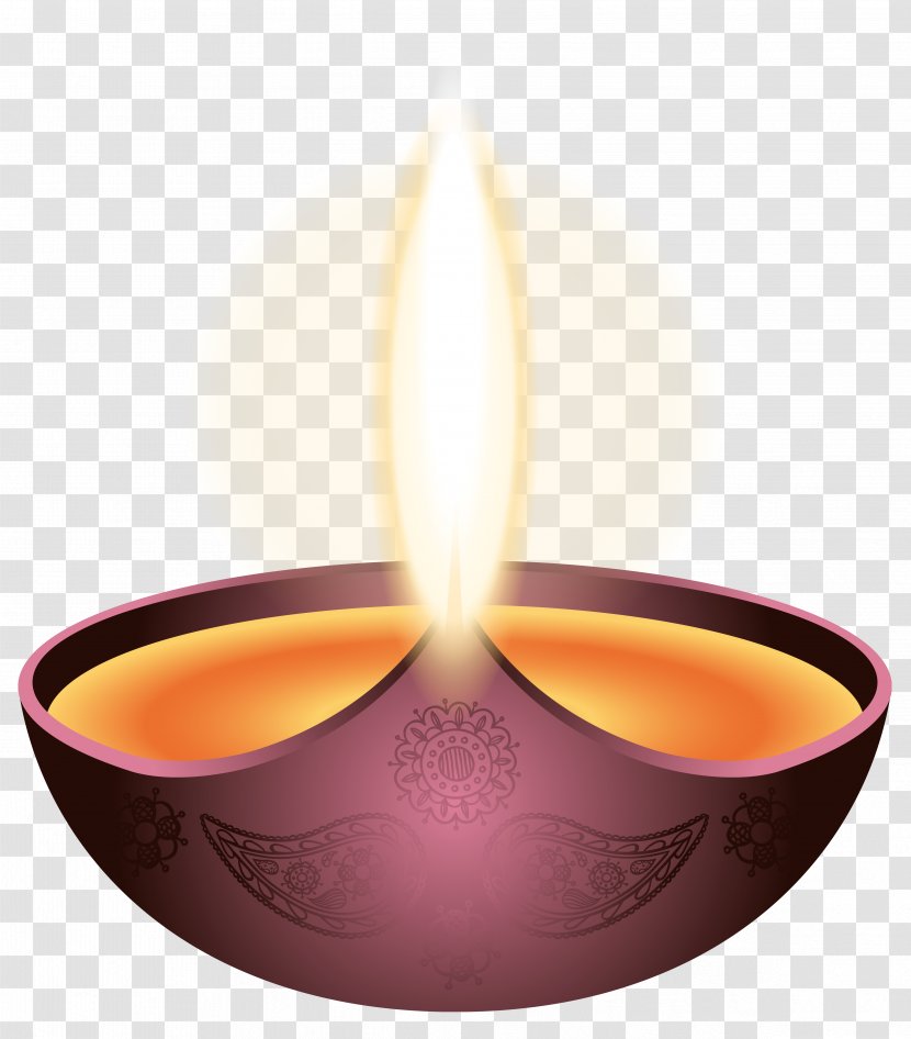 Diwali Diya Candle Clip Art - Purple Happy Image Transparent PNG