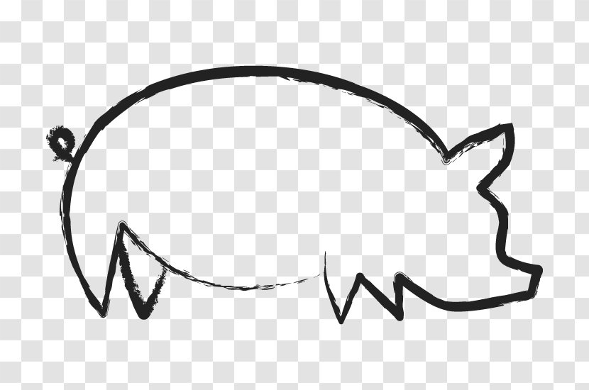 Goggles Mammal White Line Clip Art - Monochrome Transparent PNG