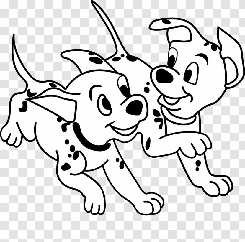 Dalmatian Dog Puppy Cartoon - Tree - Cute Pictures Puppy,Play Transparent PNG