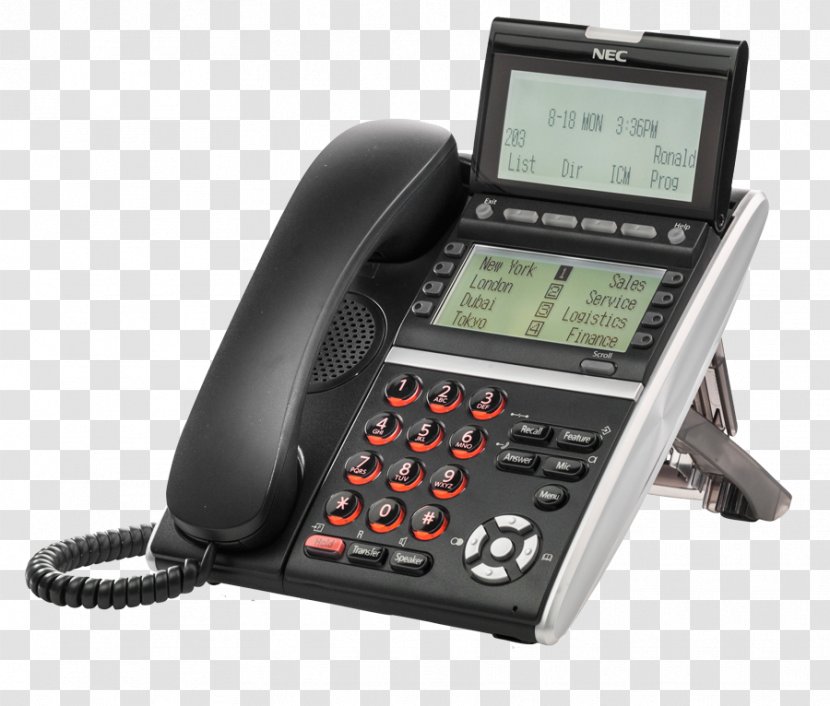 Telephone Soft Key NEC Time-division Multiplexing Unified Communications - Business - Ppt Directory Transparent PNG