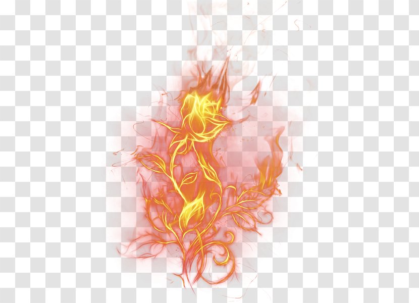 Rose Fire Flower Flame Clip Art - Mythical Creature Transparent PNG