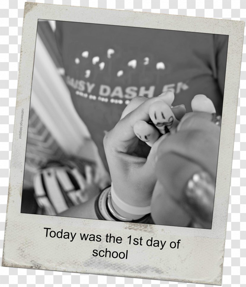 Picture Frames Finger Font - Black And White - 1st Day Of School Transparent PNG