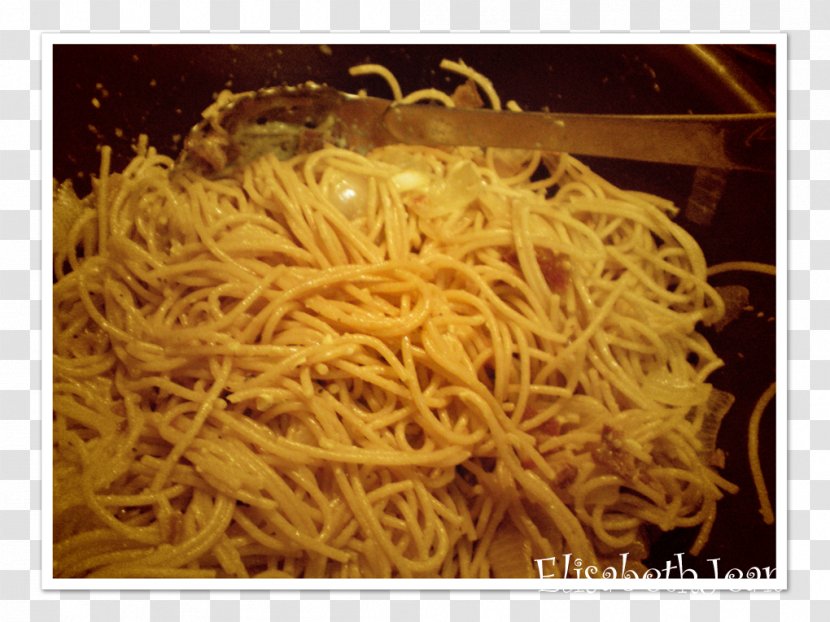 Spaghetti Aglio E Olio Chinese Noodles Chow Mein Fried Lo - Pasta - Carbonara Transparent PNG