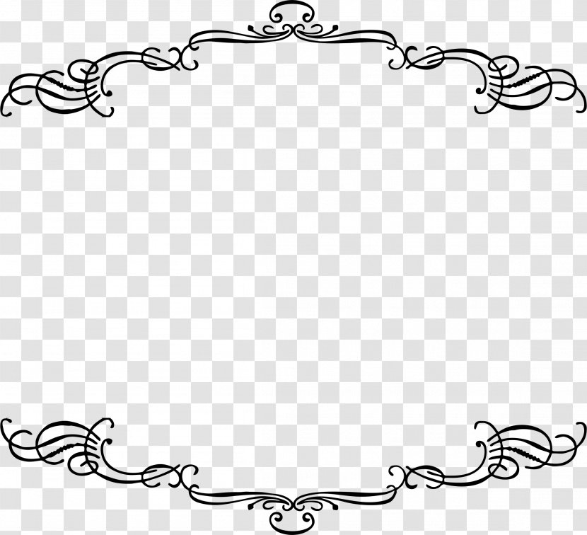 Line Art Picture Frames - Text - French Border Transparent PNG